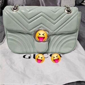 Mint Green Quilted Shoulder Bag